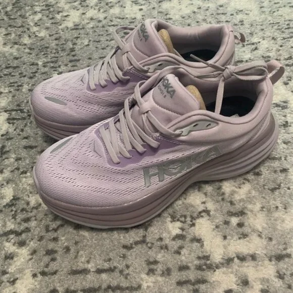 Hoka One One Lavender Athletic Shoes - Picture 3 of 4
